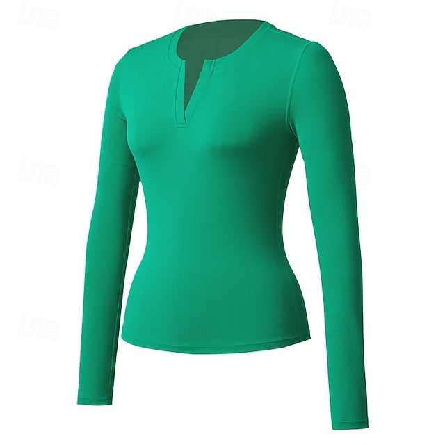 Women's Running T-Shirt Gym Shirt Sports Top Long Sleeve