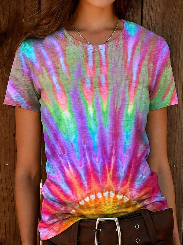 Women's T Shirt Print Floral Graphic Vintage Stylish Casual
