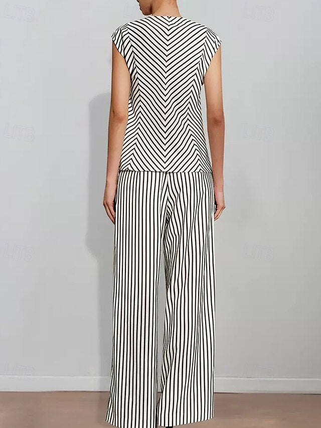 Two the of Bride Pantsuit Print Striped Piece Mother