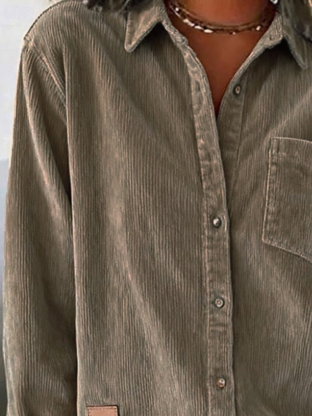 Women's Shirt Blouse Color Block Active Casual Long Sleeve