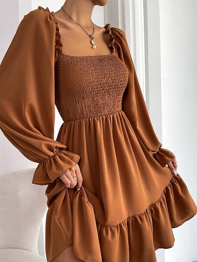 Women's Mini Dress Peplum Dresses Ruched Dress Modern