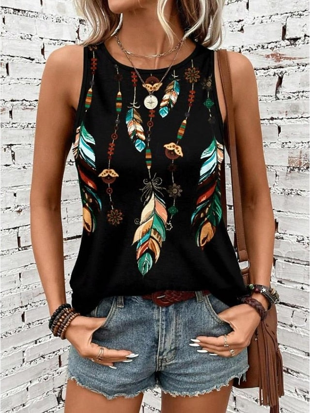 Women's Camisole Tank Top Vest Fashion Streetwear Striped