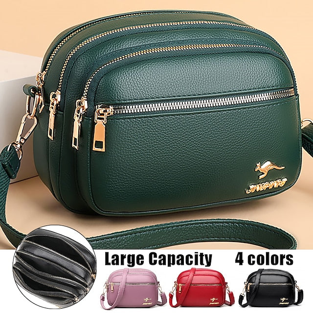 Crossbody Dome PU Bag Leather Shoulder Women's