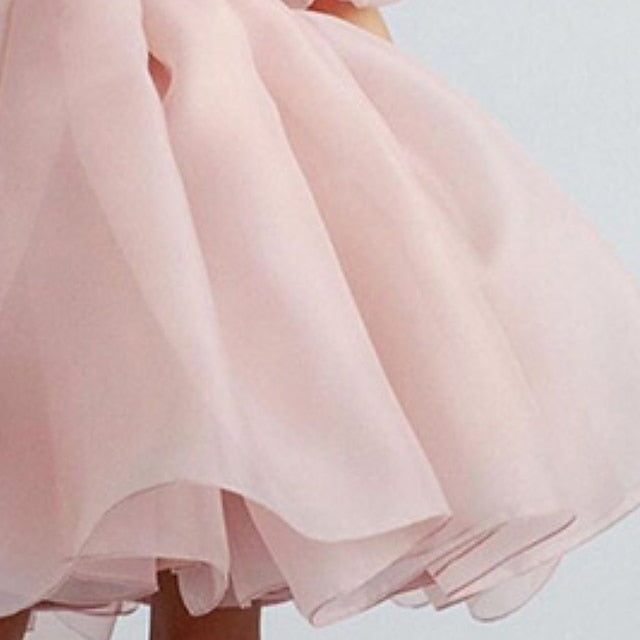 Party Girl Kids Flower Solid Girls' Color Dress