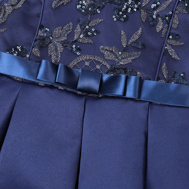 Formal Color Dress Kids Party Girls' Sleeveless Solid