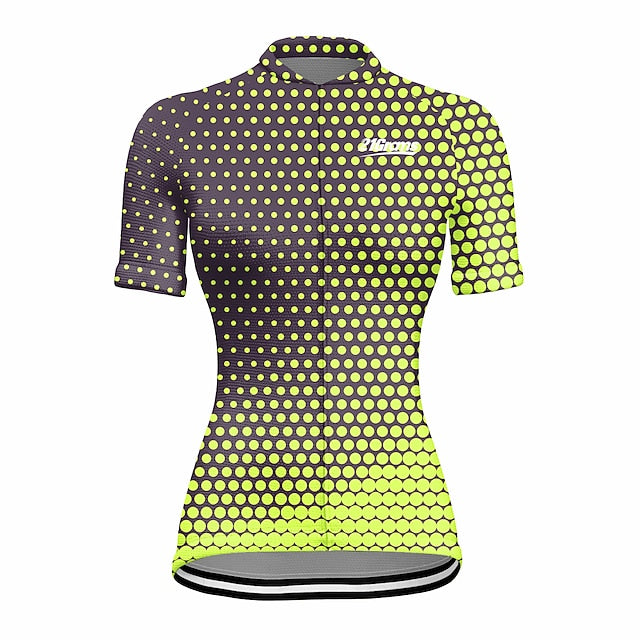 Women's Cycling Jersey Polka Dot Short Sleeve Bike Jersey