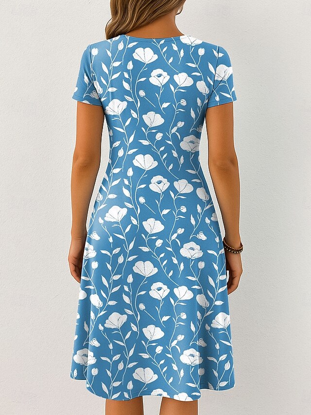 Women's Midi Dress Knit Dress Casual Dress T Shirt Dress