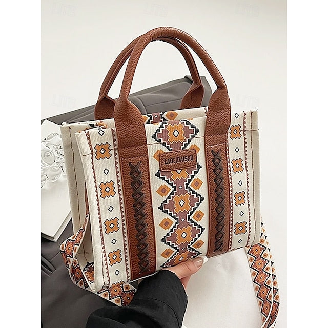 Tote Boho Ethnic Vintage-Inspired Women's Bag – Print