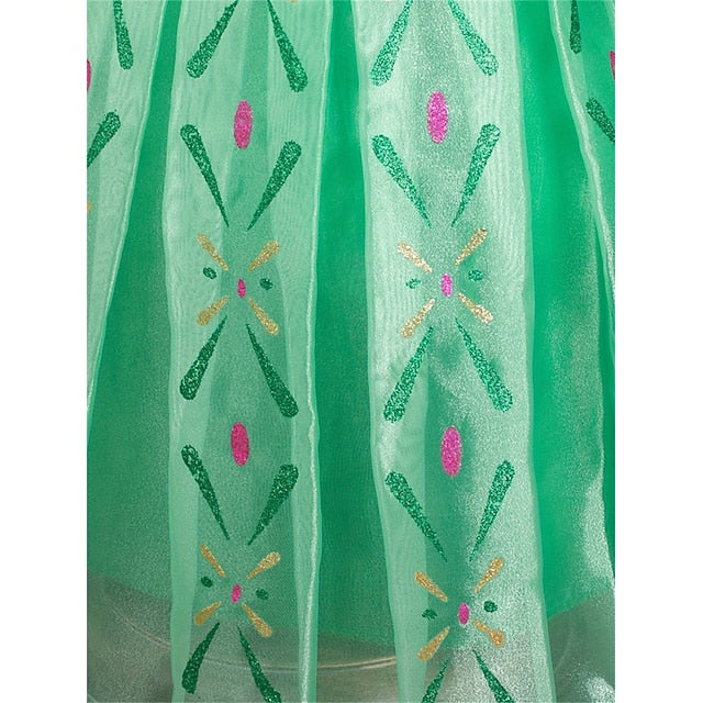 Frozen Fairytale Dress Anna Theme Girl Party Flower Princess