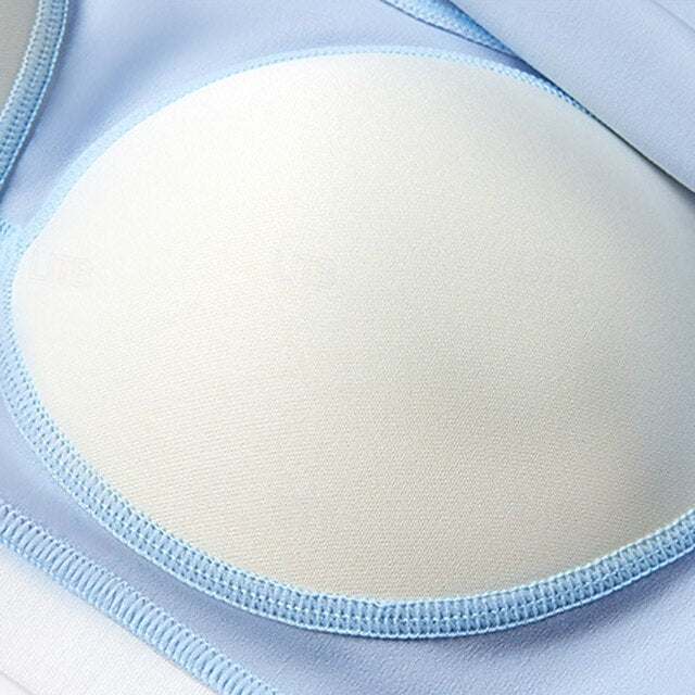 Women's Solid Colored Tank Top Build-in Bra UV Protection