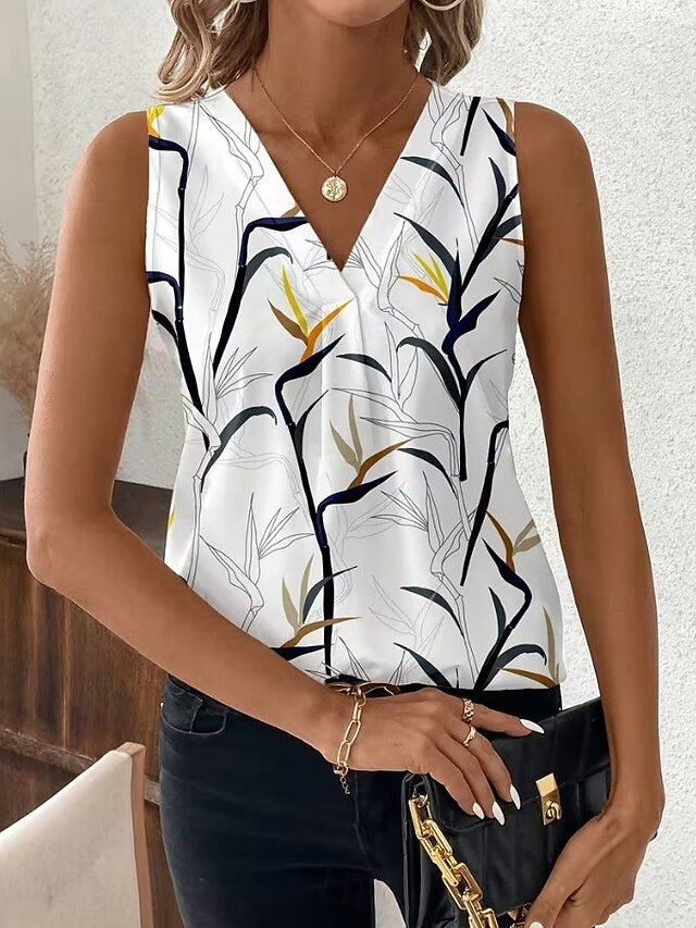 Women's Tank Top Floral Graphic Plants Elegant Vintage