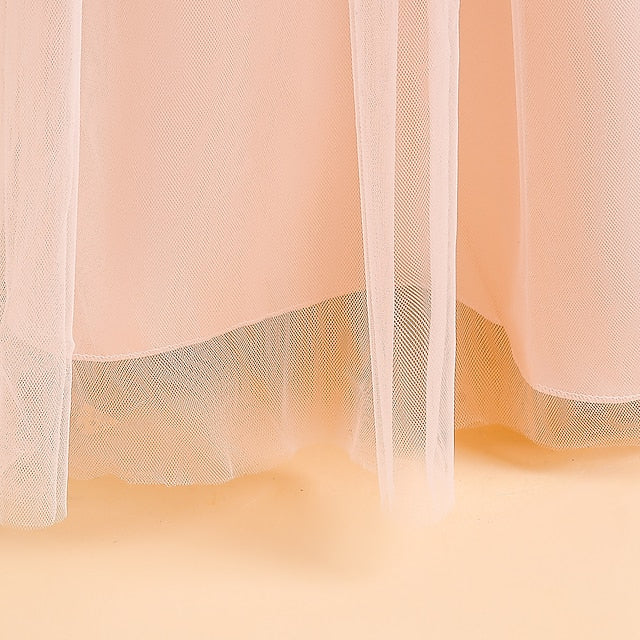 Sleeveless Party Color Solid Girls' Dress Formal Kids