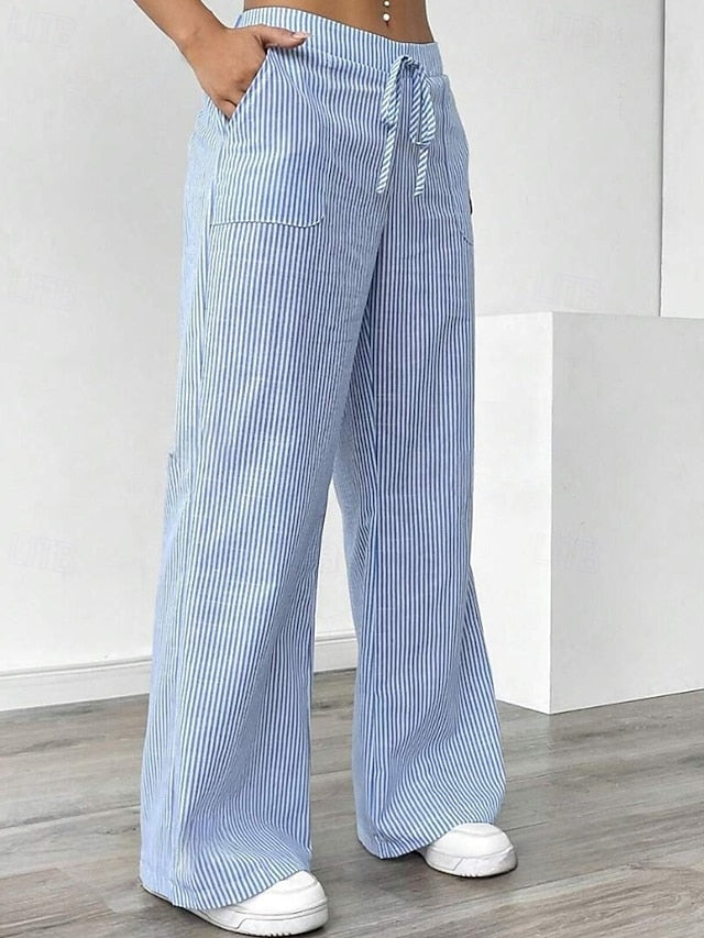 Women's Wide Leg Slacks Streetwear Casual Full Length