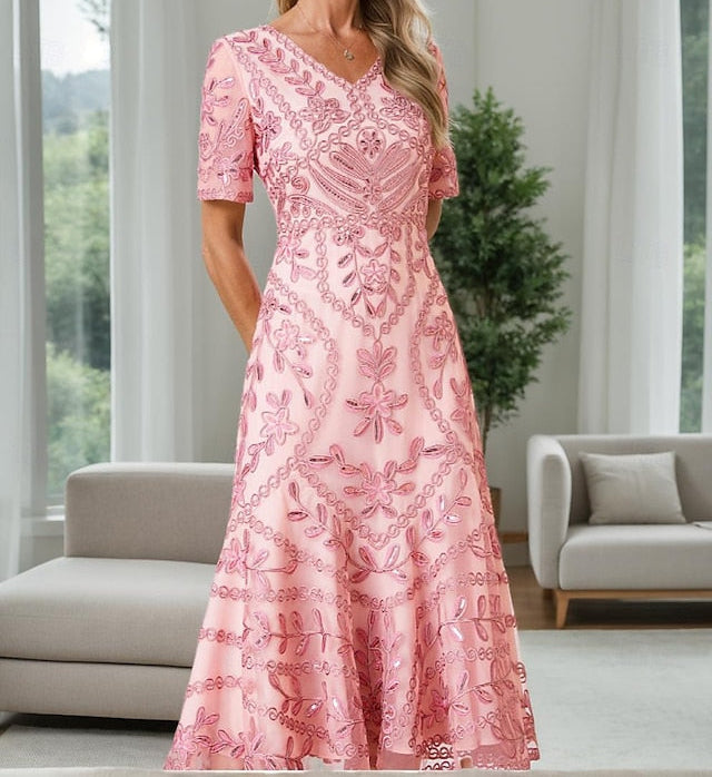 Party Mother Elegant Dress A-Line Vintage the Bride of V