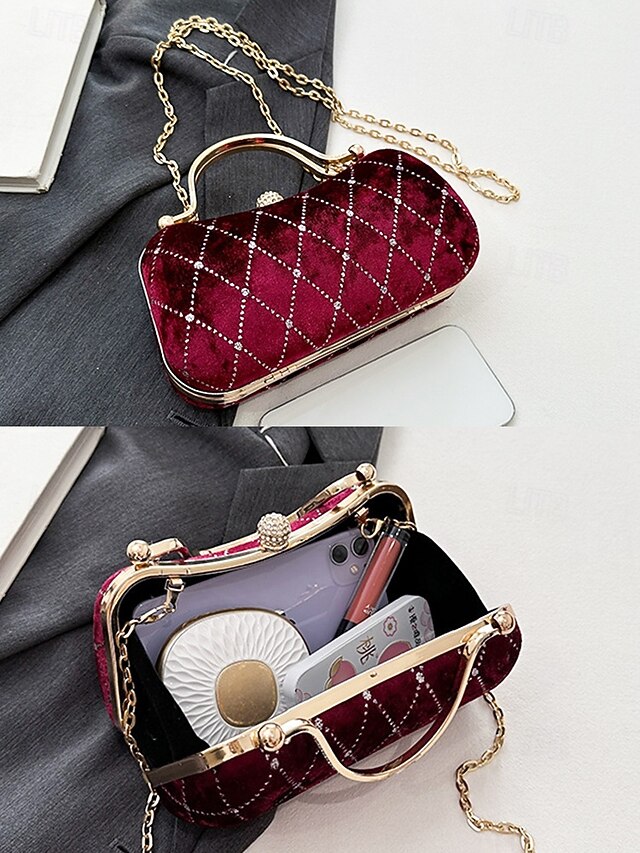 Quilted Evening Accents - with Purse Velvet Diamond Women's