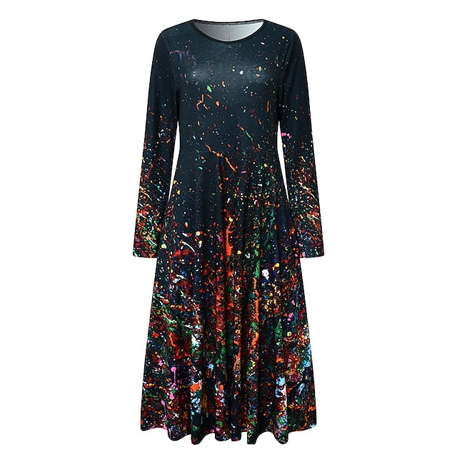 Women's Midi Dress Casual Dress Winter Dress Swing Dress