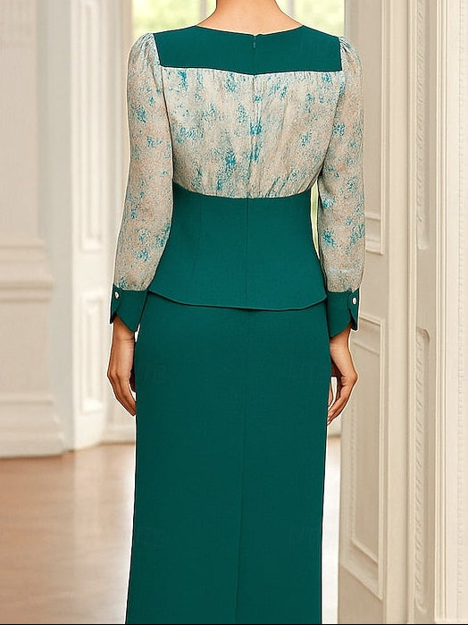 Formal Bride Piece Dress Mother of Elegant Sets the Two