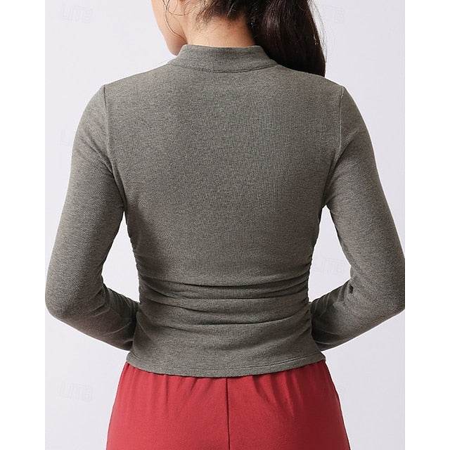 Women's Solid Colored Tennis Shirt Sport Top Stylish Golf
