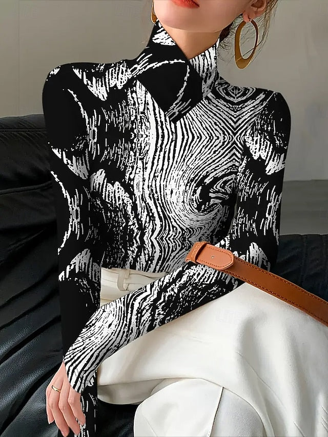 Women's T Shirt Graphic Texture Elegant Vintage Stylish