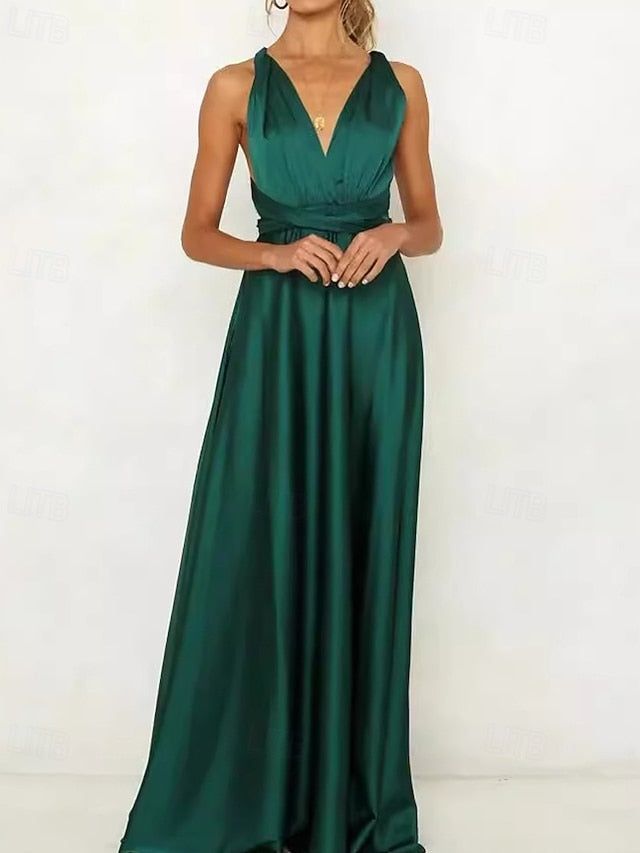 Women's Long Dress Maxi Dress Satin Dress Party Dress