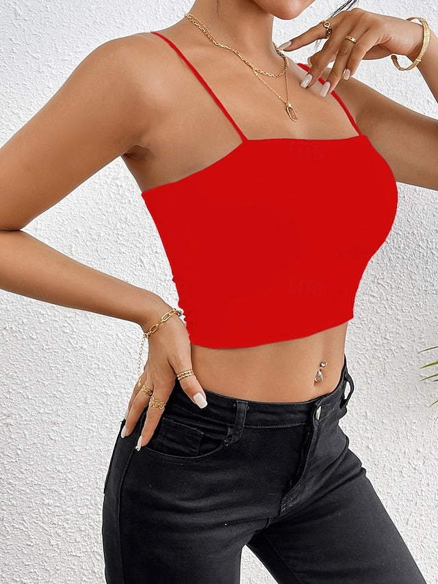 Women's Tank Top Blouse Camisole Tank Top Plain Stylish