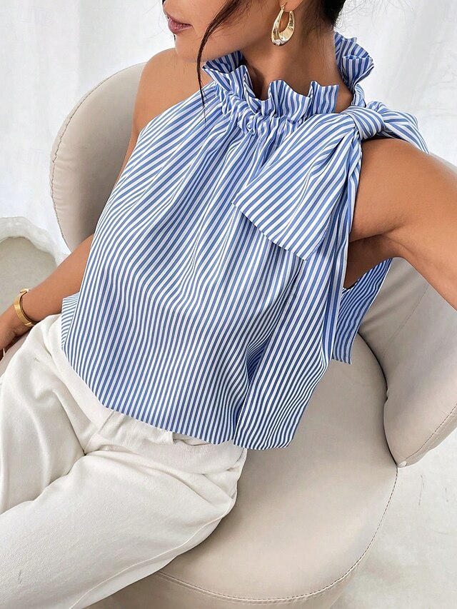 Women's Camisole Tank Top Print Striped Daily Casual