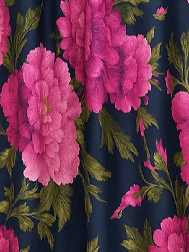 Floral Elegant of the Bride Print Mother A-Line Evening Gown