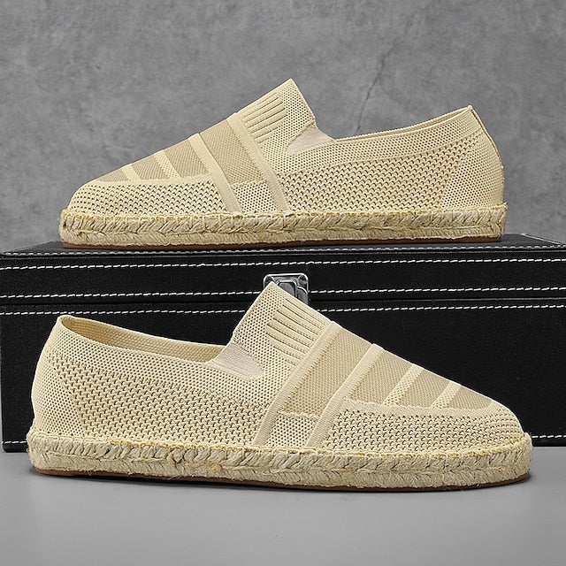 with Woven – Design Espadrilles Beige Men's Vacation