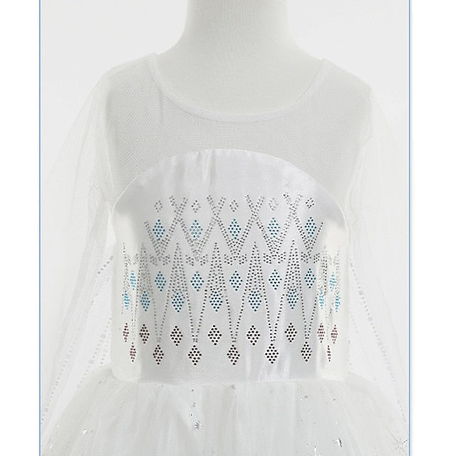 Frozen Flower Fairytale Elsa Girl Princess Dress Vacation