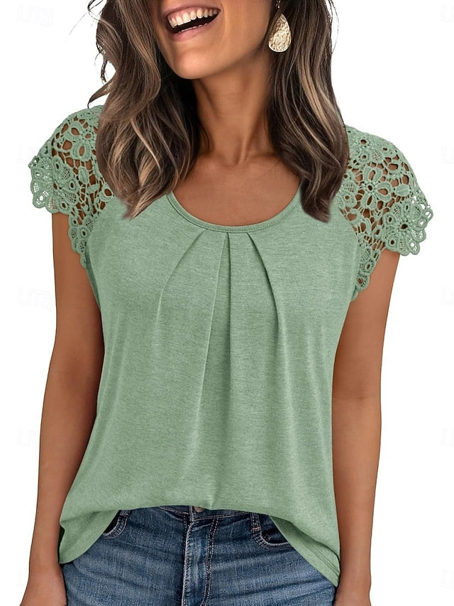 Women's T Shirt Solid Color Plain Fashion Stylish Classic