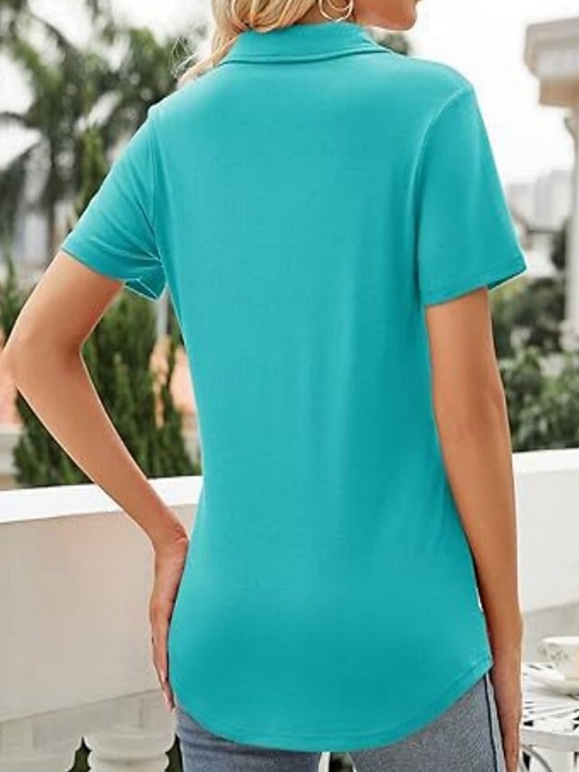 Women's Shirt Blouse Patchwork Plain Active Vintage Short