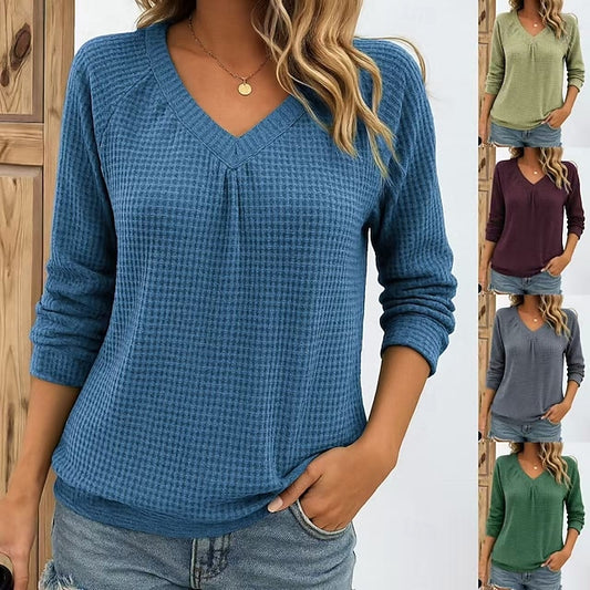 Women's Blouse Solid Color Vintage Stylish Casual Long