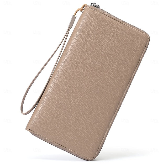 Leather Daily Wallet Bag PU Women's Phone Outdoor Mobile