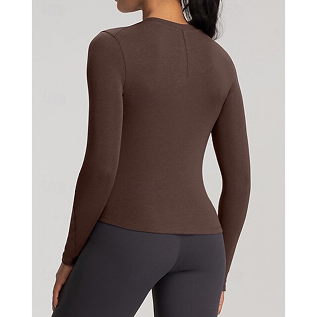 Women's Solid Colored Tennis Shirt Sport Top Stylish
