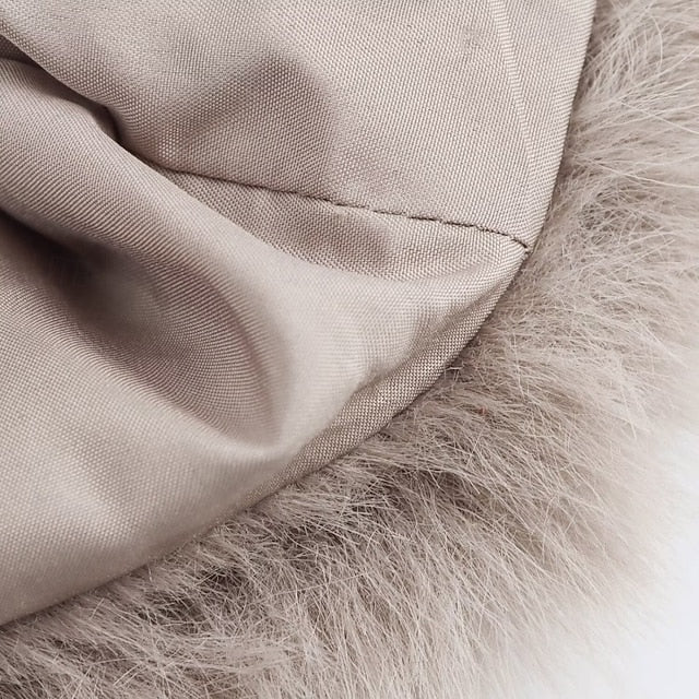 Coat Pocket Buttons Fur Warm Comfortable Women's Faux