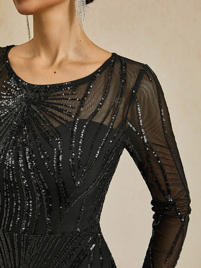 Women's Sequins Maxi Dress Sheath Dress Elegant Evening