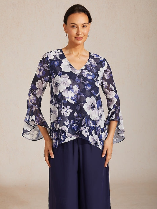 Women's Boho Shirt Blouse Ruffle Floral Graphic Paisley