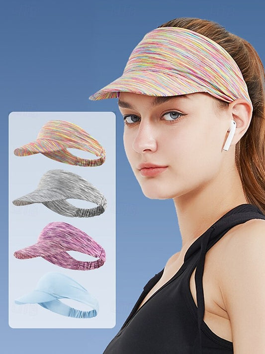 Women's Elastic Sports Hollow Top Sun Hat - Lightweight UV