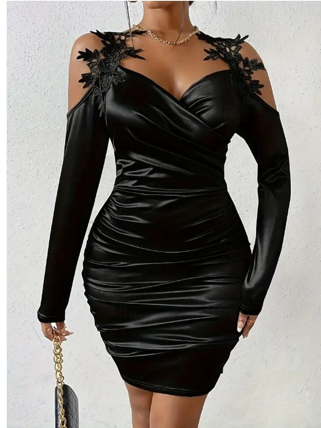 Women's Mini Dress Sheath Dress Off The Shoulder Dress