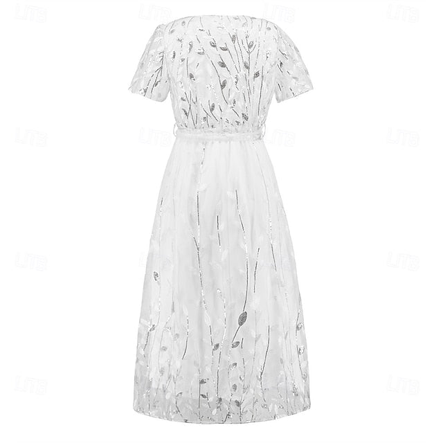 the Dress Sequin V A-Line Elegant Neck Mother of Bride