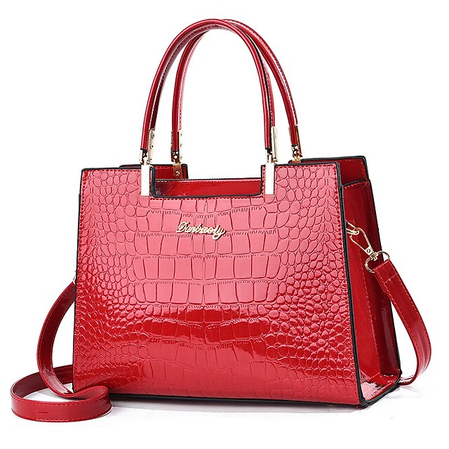 Leather | Handbag Crocodile Elegant Women's Pattern Black