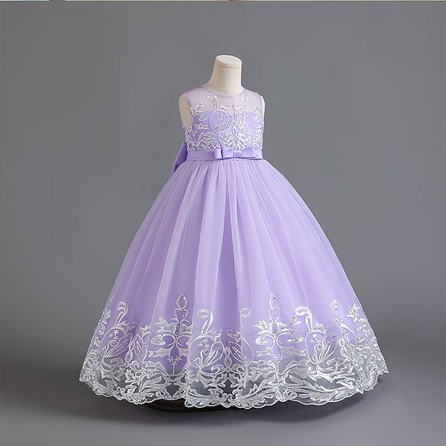 Sleeveless Kids Dress Girls' Flower Wedding Christening