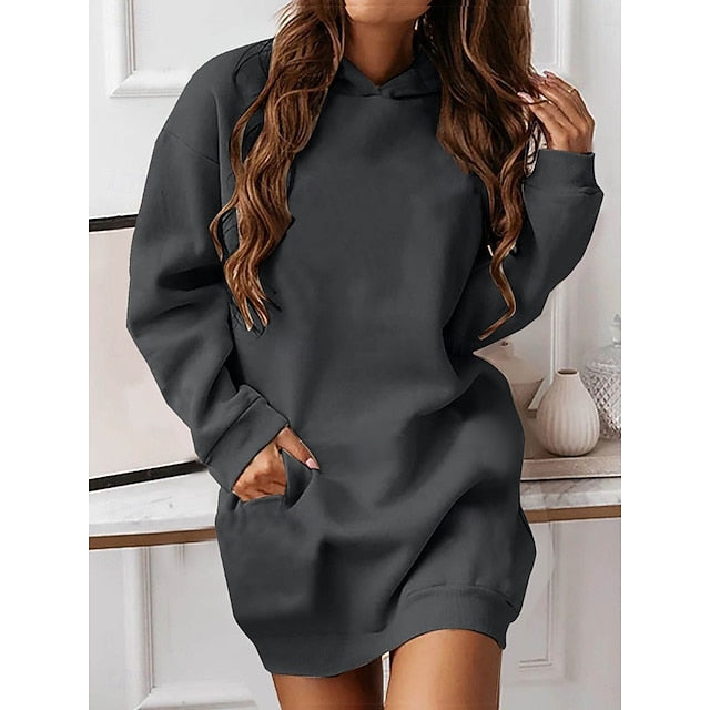 Women's Mini Dress Hoodie Dress Casual Dress Fashion Modern