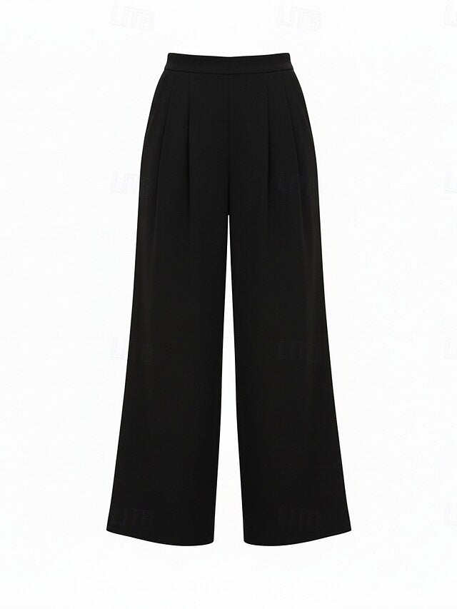 70% Linen Women's Linen Pants Wide Leg Chinos Vacation