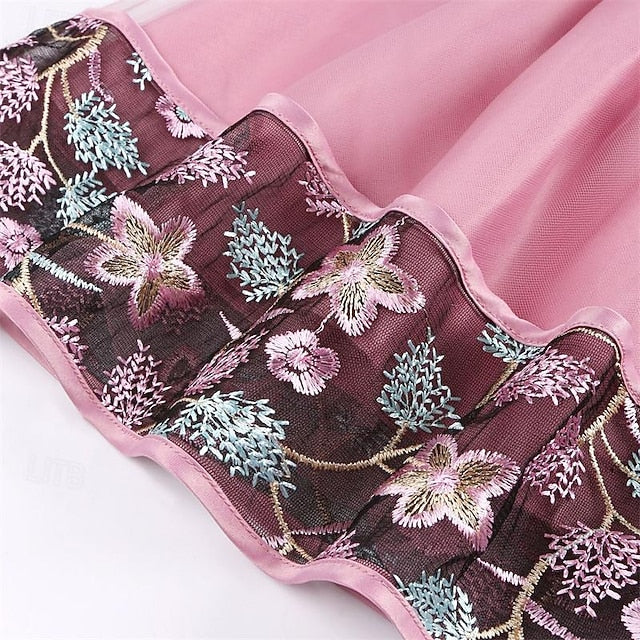 3D Dress Flower Girls' Girl Sleeveless Party