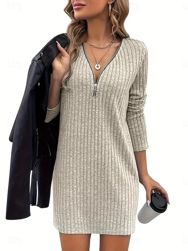 Women's Mini Dress Knit Dress Casual Dress Winter Dress