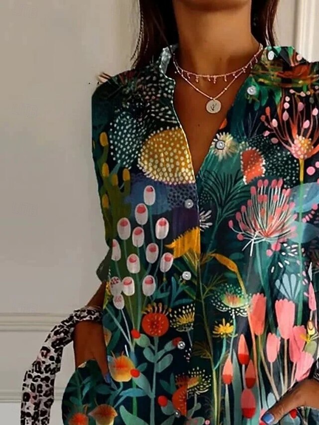 Women's Shirt Button Down Shirt Casual Shirt Beach Shirt