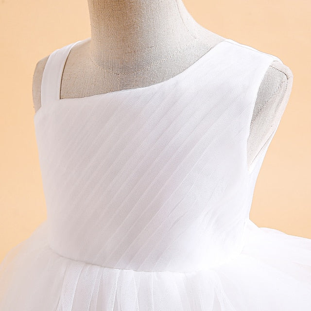 Sleeveless Party Color Solid Girls' Dress Formal Kids