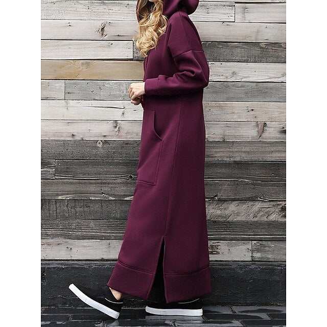 Women's Midi Dress Hoodie Dress Casual Dress Fashion Modern