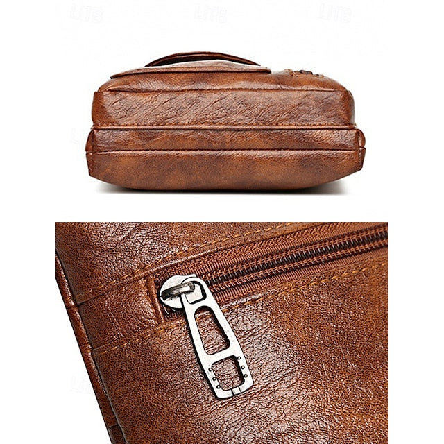 Bag Leather Vintage Faux - Crossbody Women's Multi-Pocket